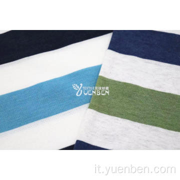 60% cotone 40% Poly YD Jacquard Stripe manica corta